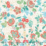 Adorn - Bloom Cream Metallic Yardage