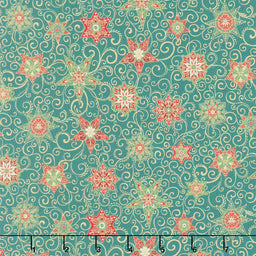 Adorn - Star Green Metallic Yardage