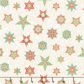 Adorn - Star Cream Metallic Yardage