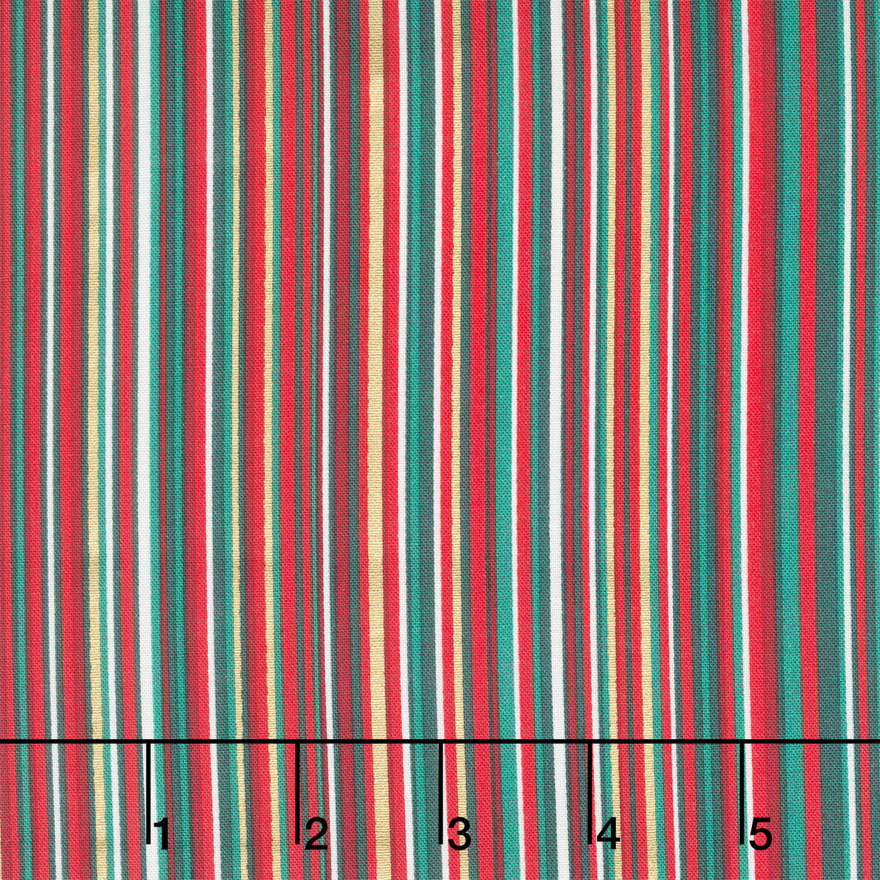 Adorn - Classic Stripe Green Metallic Yardage
