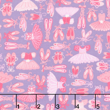 Dance Class - Tutus Purple Yardage