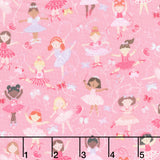 Dance Class - Ballerinas Pink Yardage