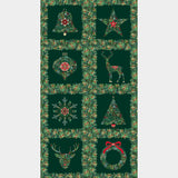 Good Tidings - Squares Green Metallic Panel