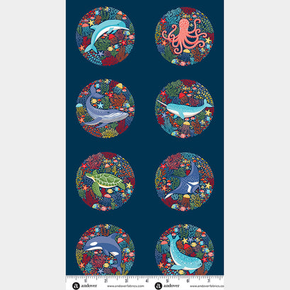 Deep Blue Sea - Ocean Animal Blue Panel
