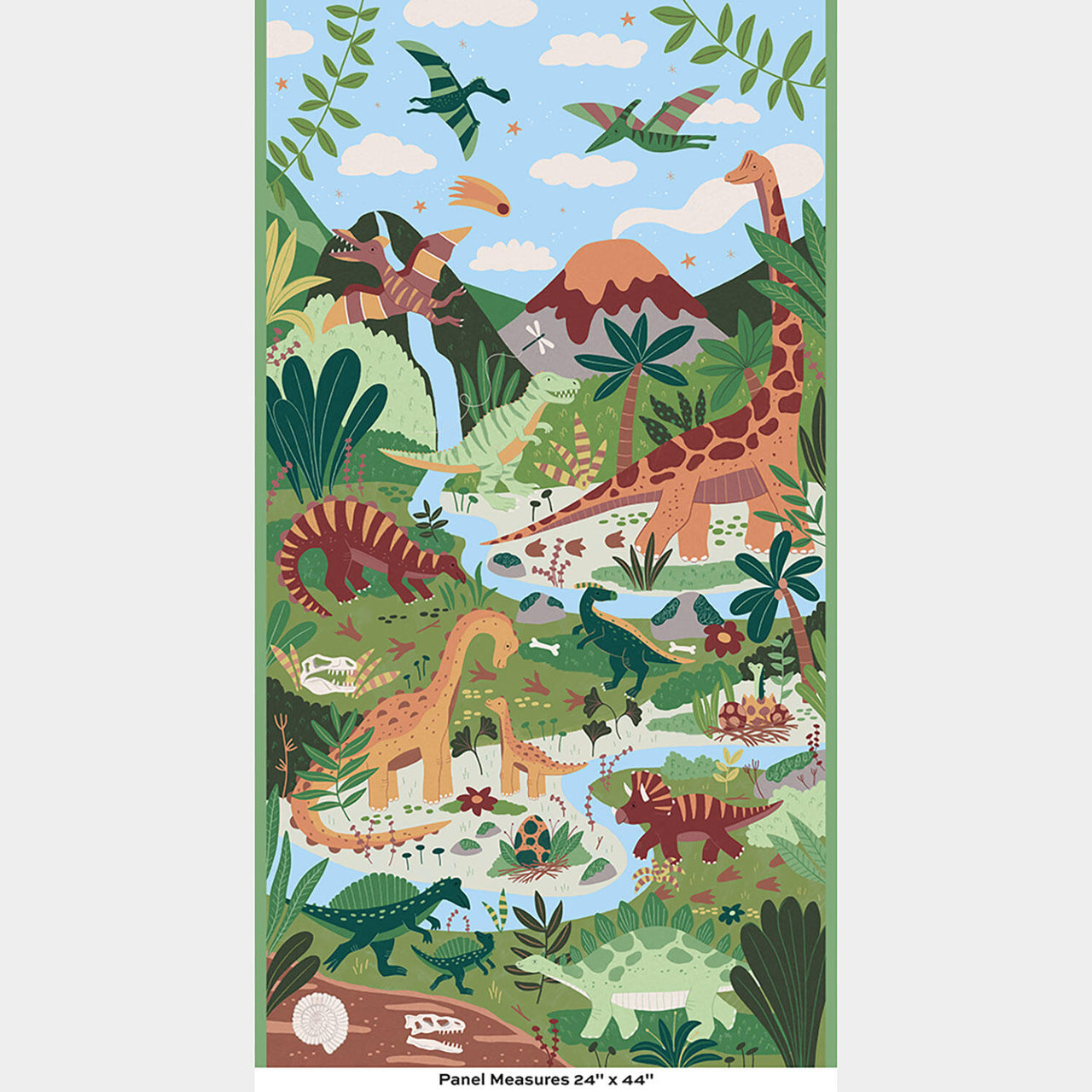 Prehistoric - Dinosaur Scenic Panel