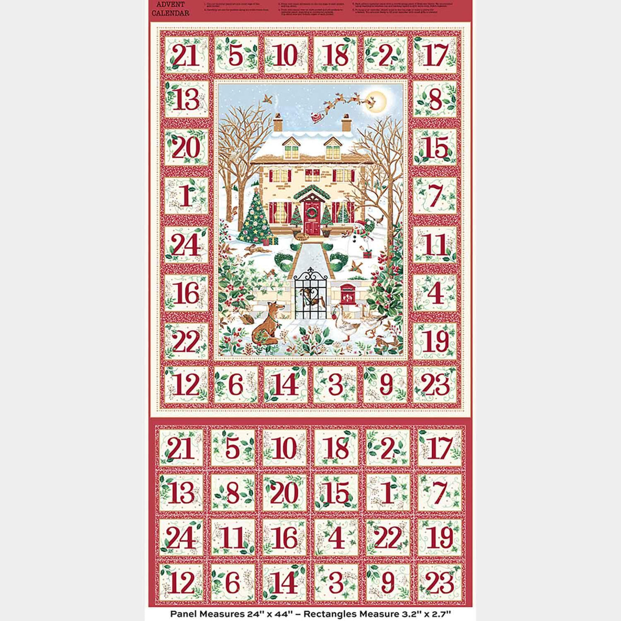 Country Christmas - Advent Red Panel