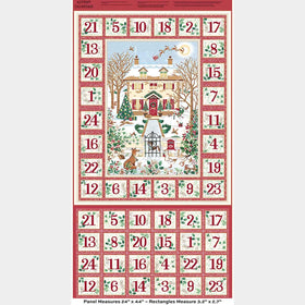 Country Christmas - Advent Red Panel
