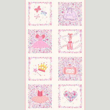 Dance Class - Ballerinas Cream Panel