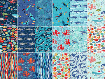Deep Blue Sea Fat Quarter Bundle