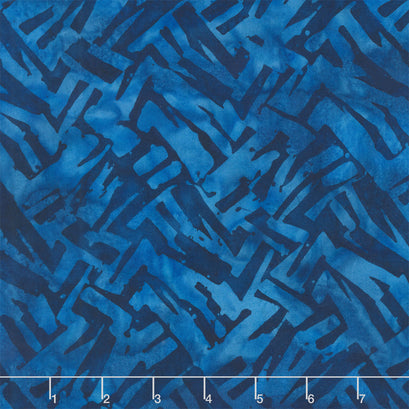 Indigo Batiks Vol. 2 - Zebra Print Azure Yardage