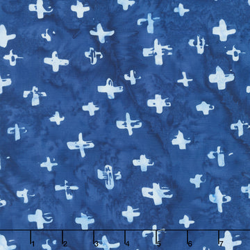 Indigo Batiks Vol. 2 - Crosses Navy Yardage