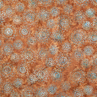 Quentin Batiks - Floral Burst Brown Yardage