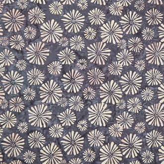 Quentin Batiks - Blooms Charcoal Yardage