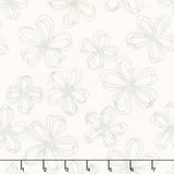 Encore Batiks - Flower Sketch Silence Yardage