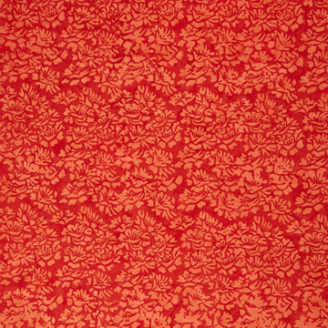 Henna Batiks - Gardenias Red Yardage