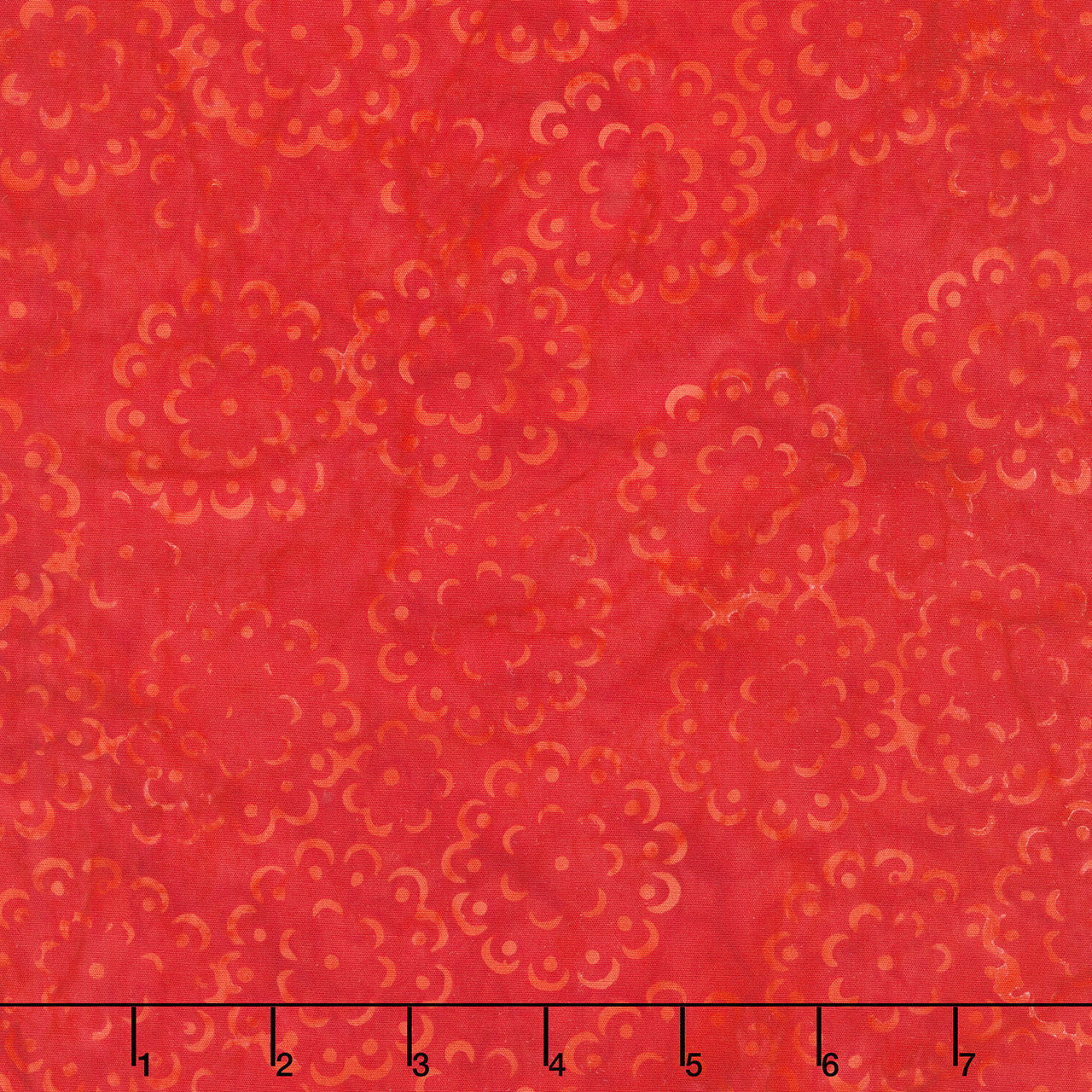 Henna Batiks - Doilies Red Yardage