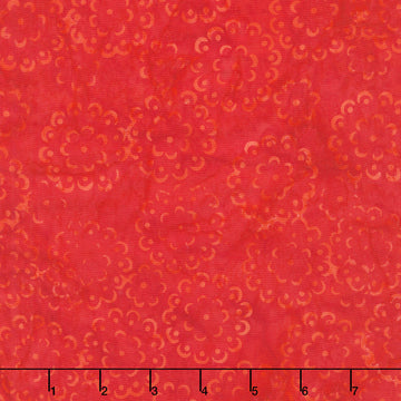 Henna Batiks - Doilies Red Yardage