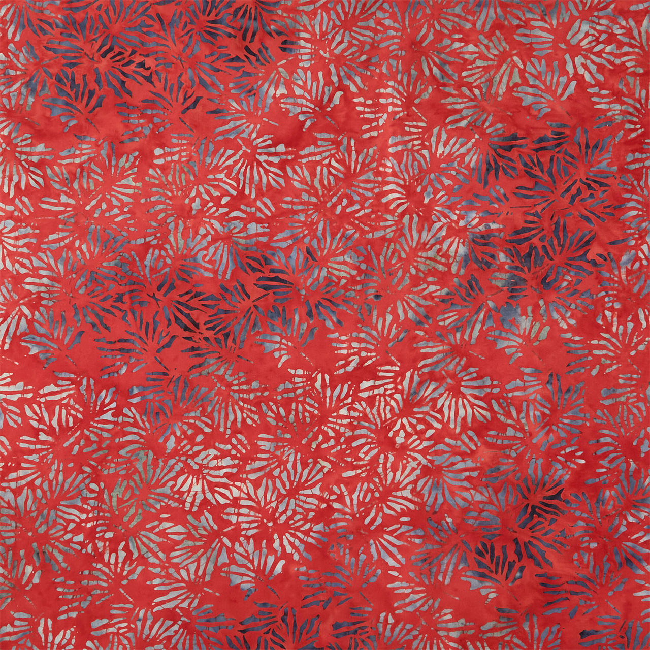 Henna Batiks - Maple Leaves Crimson Yardage