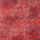 Henna Batiks - Maple Leaves Crimson Yardage