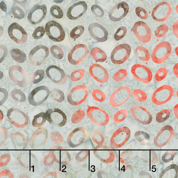 Henna Batiks - Ovals Gray Yardage