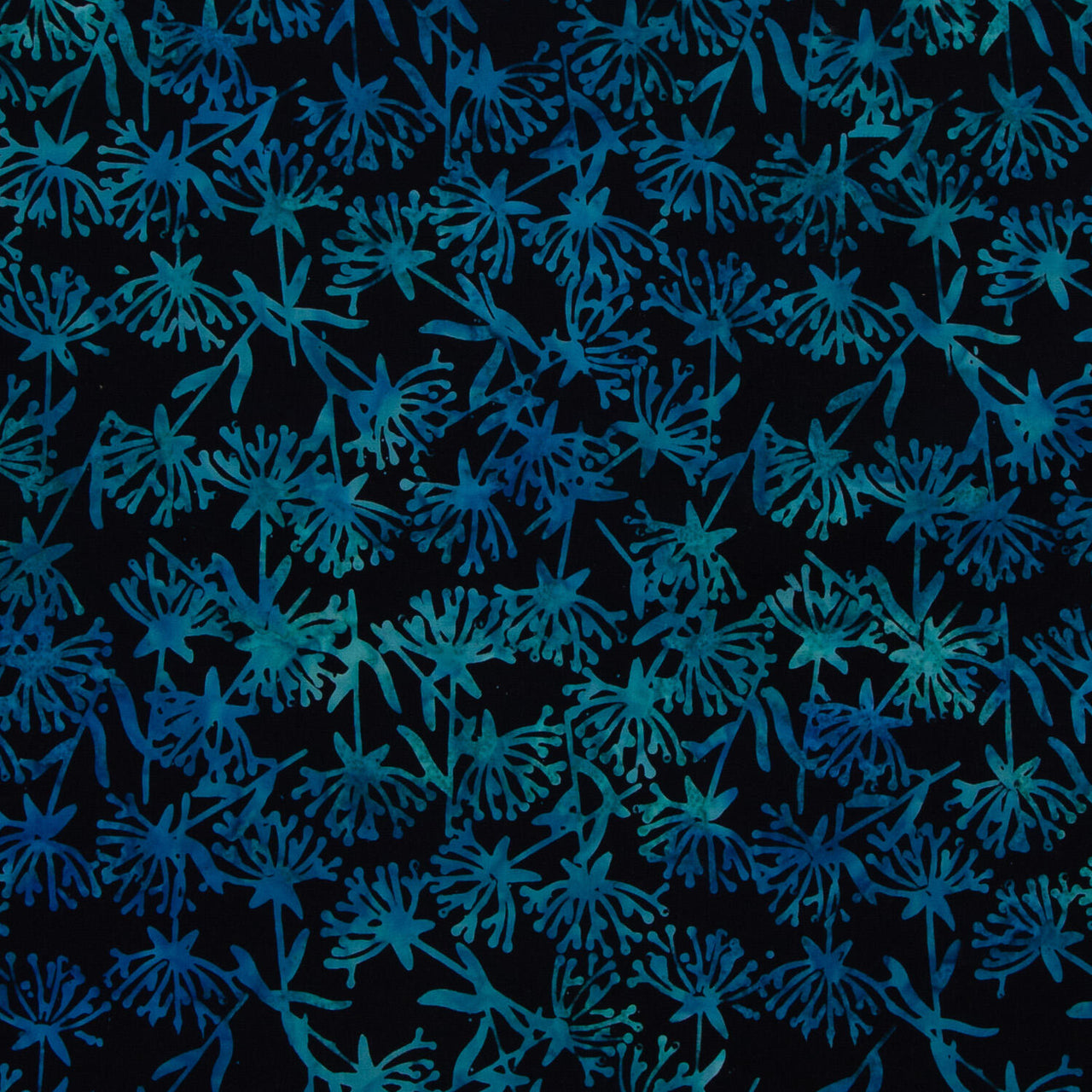 Grandeur Batiks - Baby's Breath Black Yardage