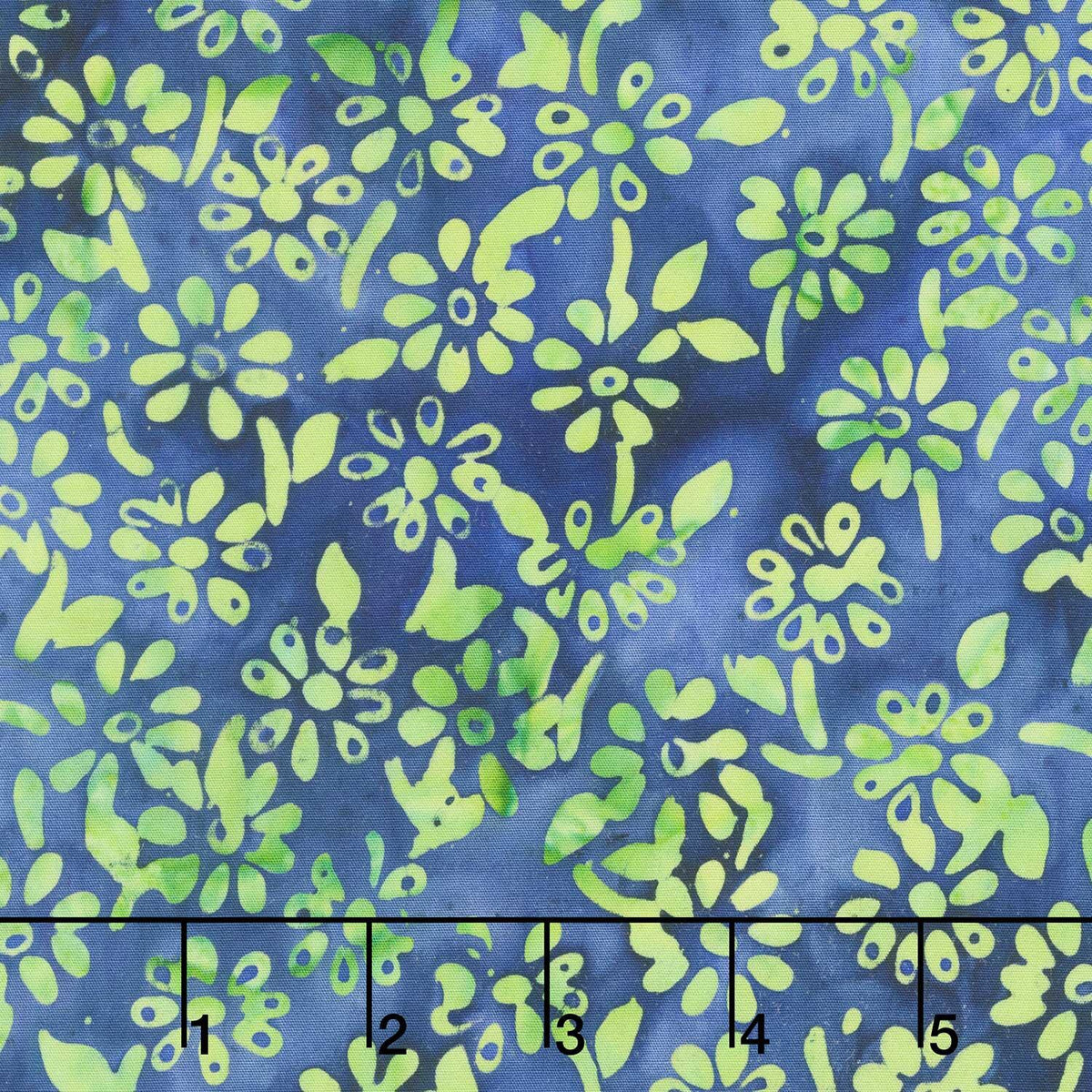 Blueberry Batiks - Daisies Blueberry Yardage