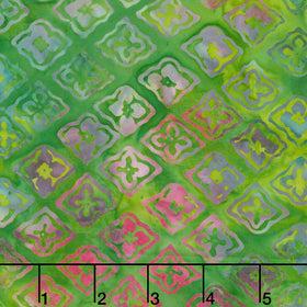 April Green Batiks - Tiles Jungle Yardage