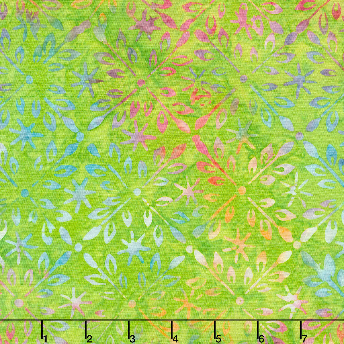April Green Batiks - Lattice Lime Yardage