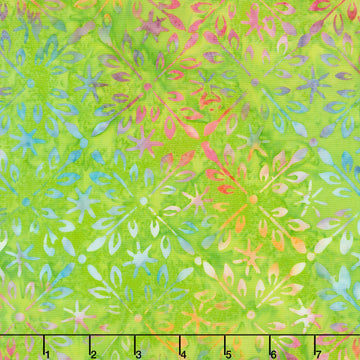 April Green Batiks - Lattice Lime Yardage