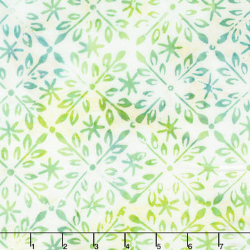 April Green Batiks - Lattice Green Yardage