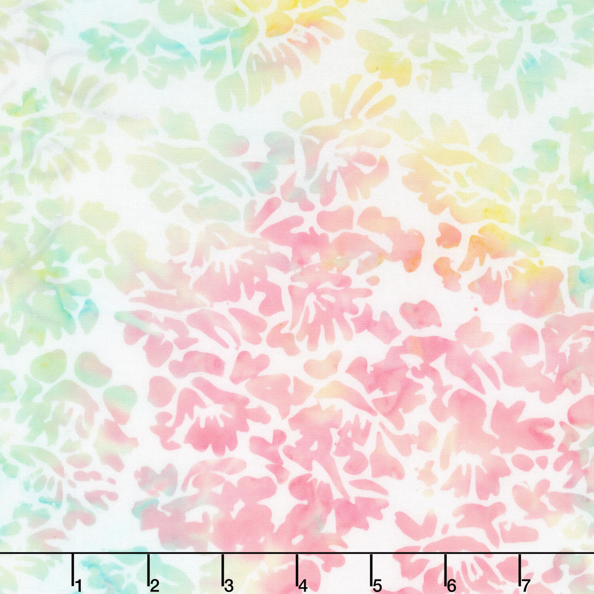 April Green Batiks - Gardenias Blush Yardage