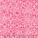 April Green Batiks - Lattice Pink Yardage