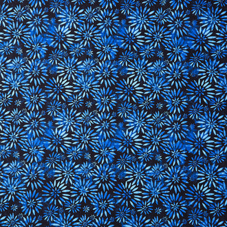 BeColourful Wide Backs - Twinkling Daisies Indigo 108" Wide Backing