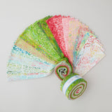 April Green Batiks 2 1/2" Strips