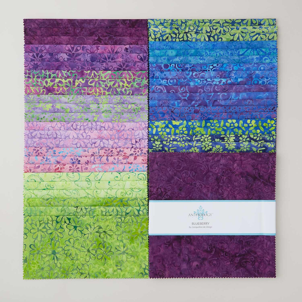 Blueberry Batiks 10" Squares