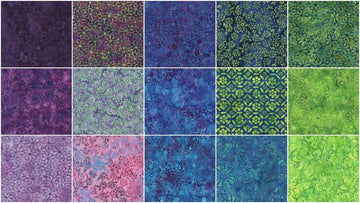 Blueberry Batiks 10" Squares