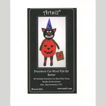 Baxter Halloween Cat Wool Felt Ornament Kit