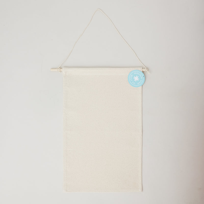 MSQC Blank Craft Base: 11.5" x 18" Natural Canvas Banner - Rectangle