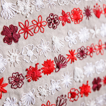 Red, White & Bloom Embroidery Kit