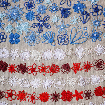 Red, White & Bloom Embroidery Kit