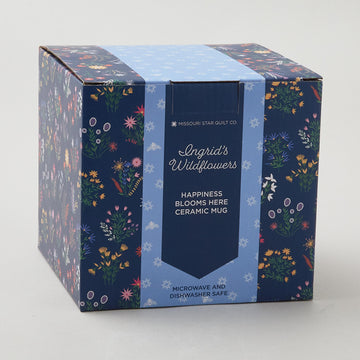 Missouri Star Ingrid's Happiness Blooms Here Navy Mug
