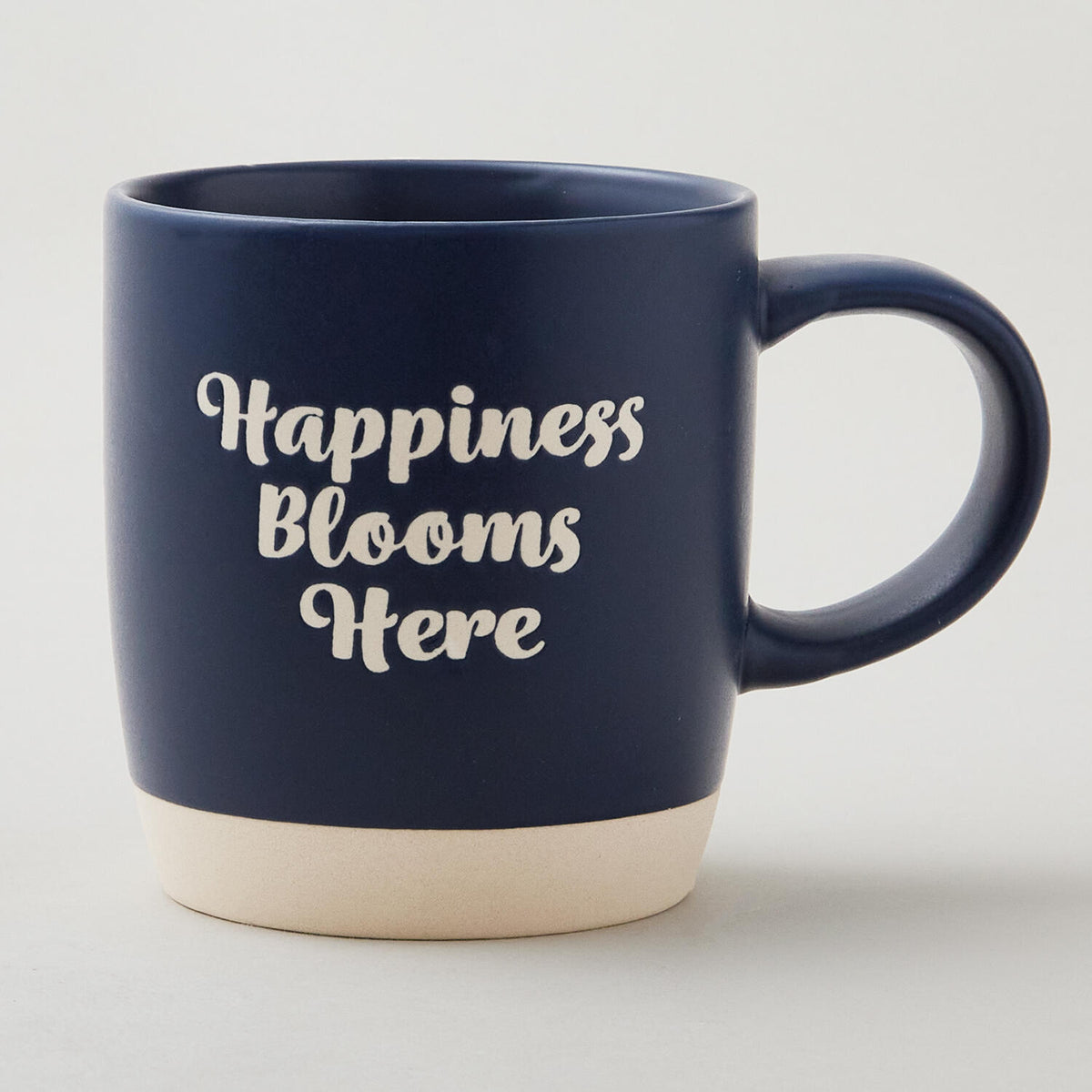 Missouri Star Ingrid's Happiness Blooms Here Navy Mug