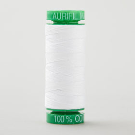 Aurifil 40 WT Cotton Mako Spool Thread White