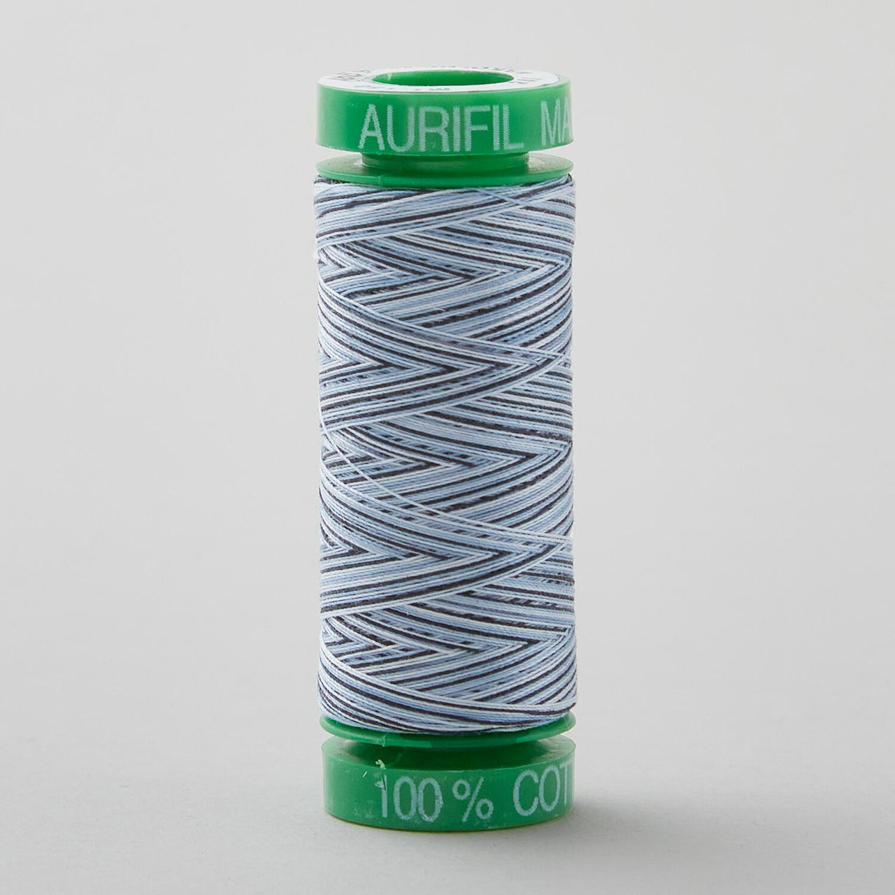 Aurifil 40 WT Cotton Mako Variegated Thread - Stonewash Blues