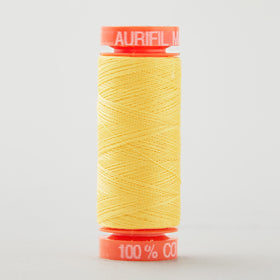 Aurifil 50 WT Cotton Mako Spool Thread Pale Yellow
