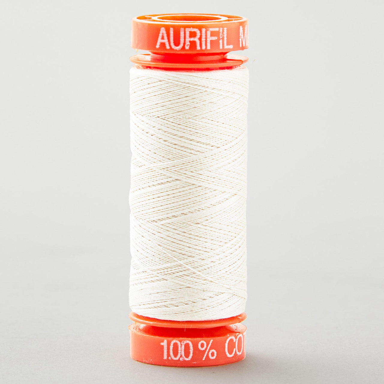 Aurifil 50 WT Cotton Mako Spool Thread Silver White