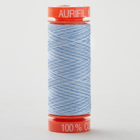 Aurifil 50 WT Cotton Mako Variegated Thread - Stone Washed Denim