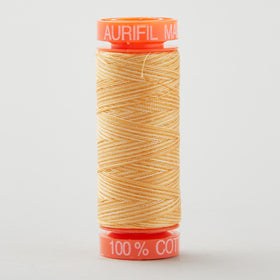 Aurifil 50 WT Cotton Mako Variegated Thread - Creme Brule