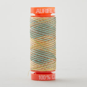 Aurifil 50 WT Cotton Mako Variegated Thread - Leaves