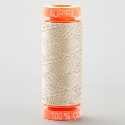 Aurifil 50 WT Cotton Mako Spool Thread Rope Beige